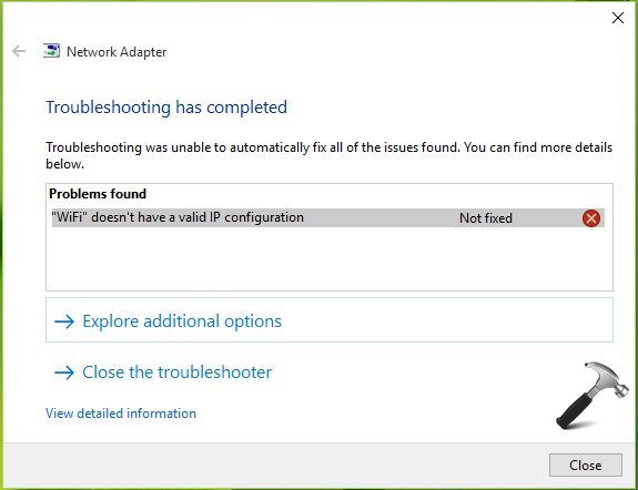 FIX - WiFi/Ethernet Doesn't Have A Valid IP Configuration In Windows 10